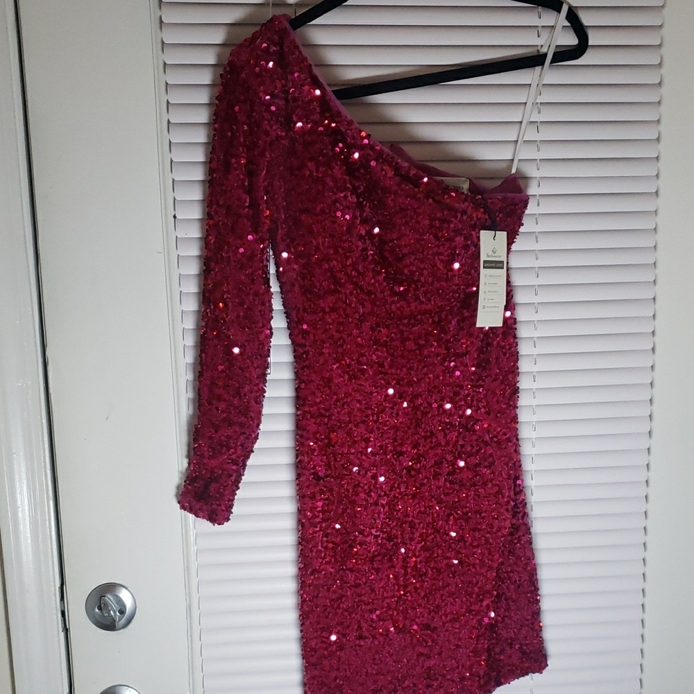 BERLINNOVA ONE-SHOULDER SPARKLE MINI- XS - Picture 3 of 17